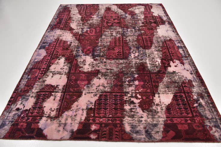 Detail image of 6' 6 x 8' 9 Hand Knotted Ultra Vintage Persian Wool Rug