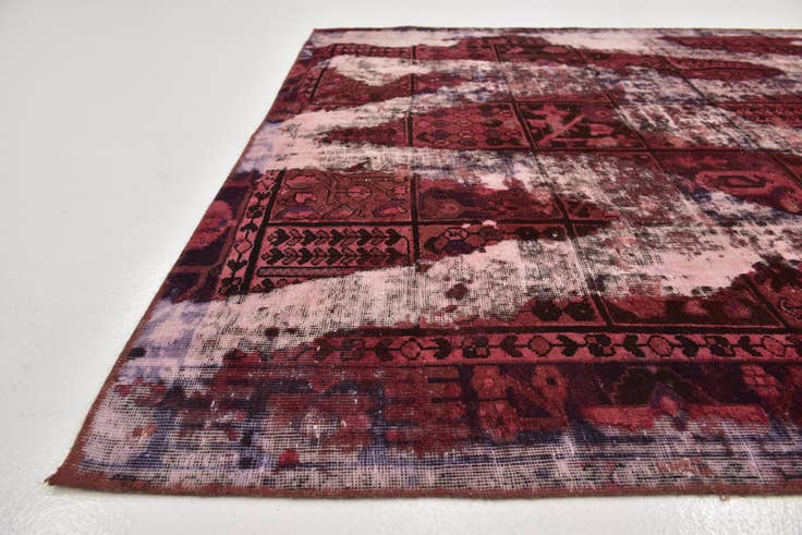 Detail image of 6' 6 x 8' 9 Hand Knotted Ultra Vintage Persian Wool Rug