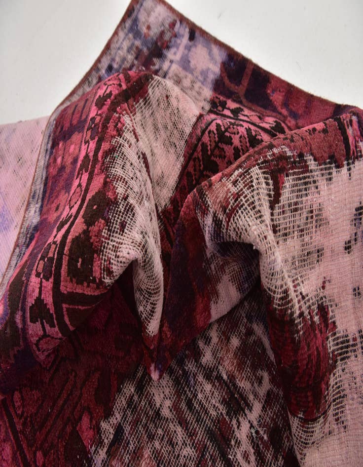 Detail image of 6' 6 x 8' 9  Hand Knotted Ultra Vintage Persian Wool Rug