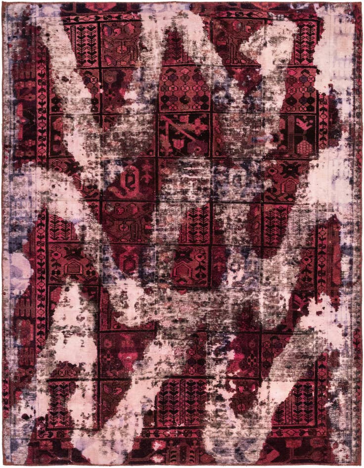 Detail image of 6' 6 x 8' 9 Hand Knotted Ultra Vintage Persian Wool Rug