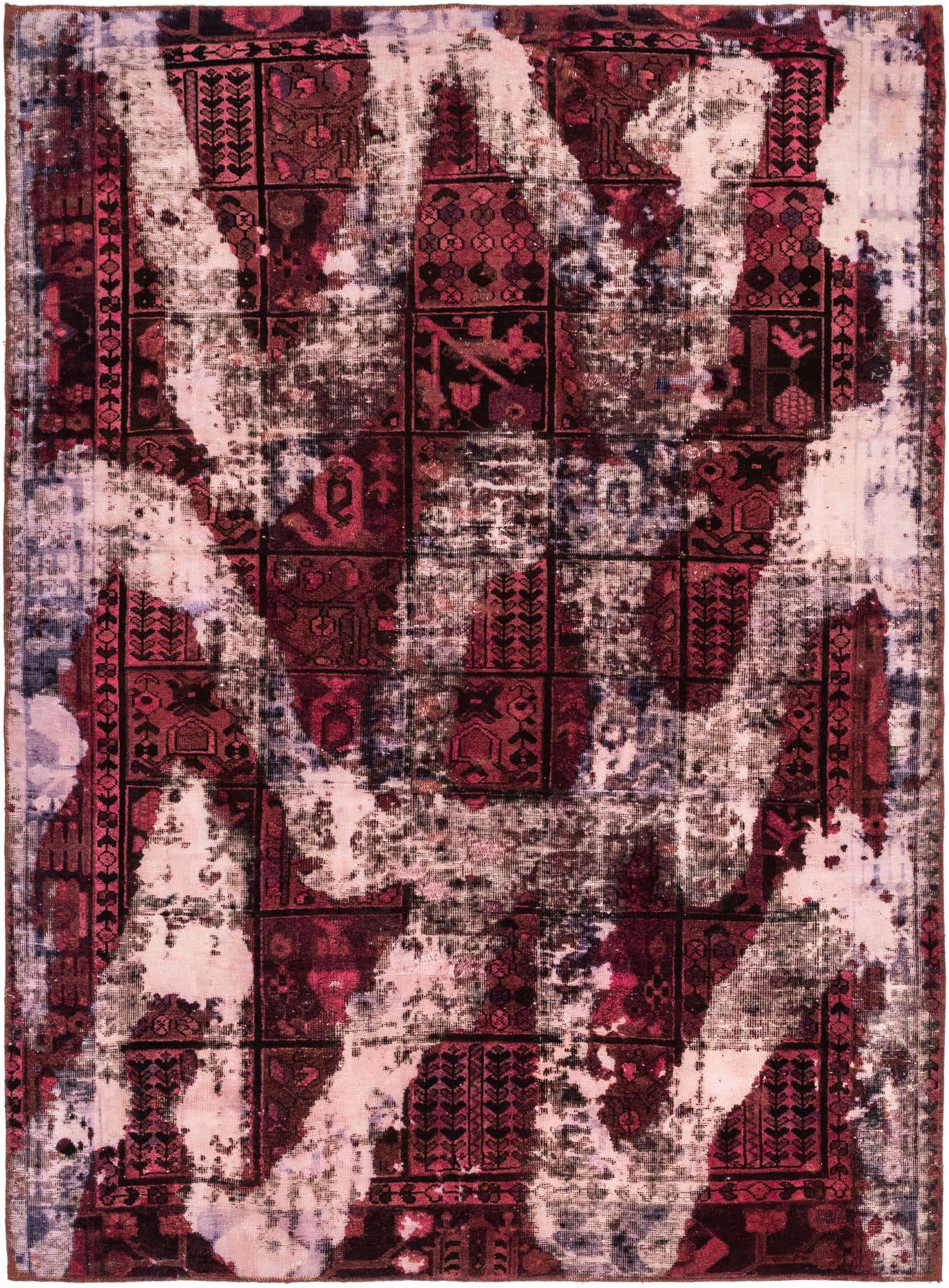 6' 6 x 8' 9 Hand Knotted Ultra Vintage Persian Wool Rug