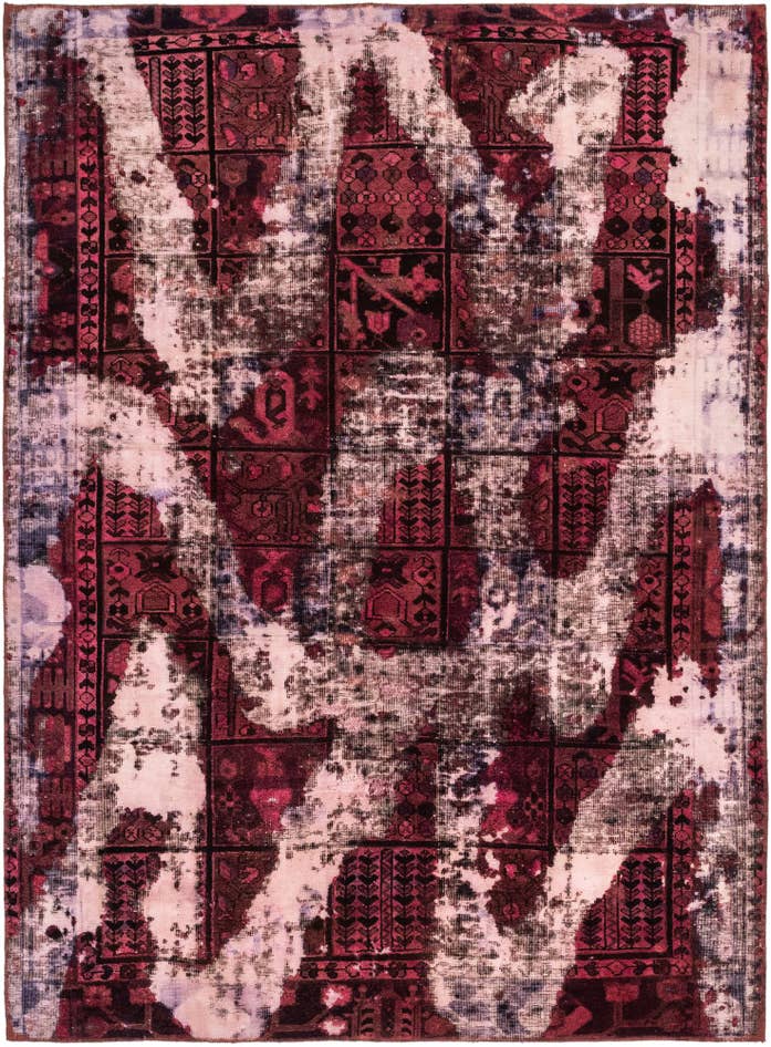 Detail image of 6' 6 x 8' 9 Hand Knotted Ultra Vintage Persian Wool Rug