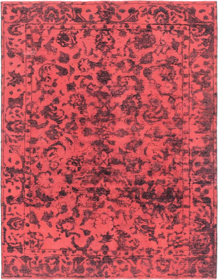 Detail image of 6' 5 x 9' 5 Hand Knotted Ultra Vintage Persian Wool Rug
