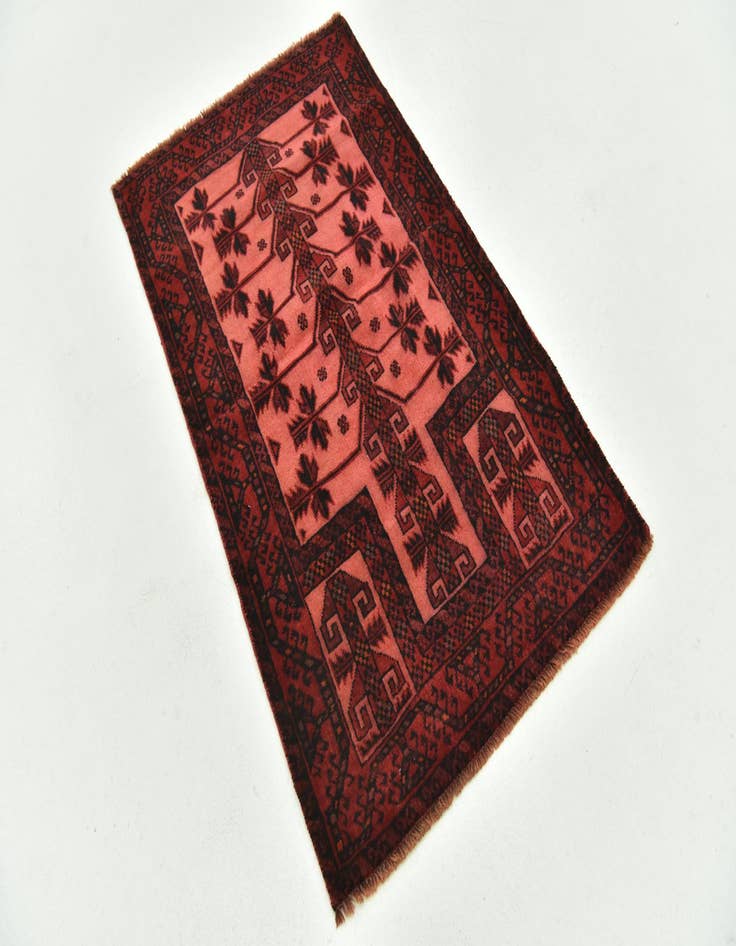 Detail image of 2' 4 x 4' Hand Knotted Ultra Vintage Persian Wool Rug