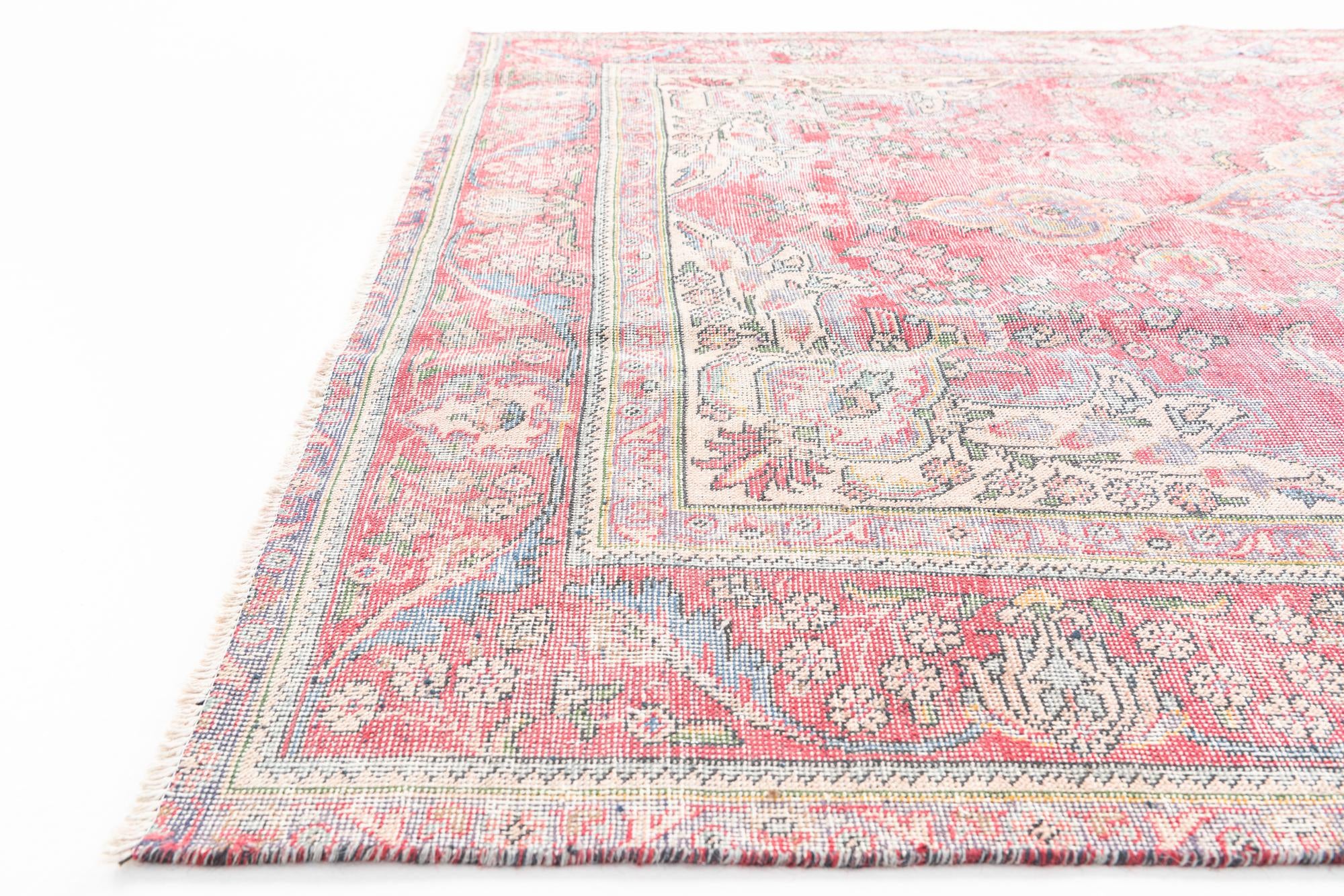 6' 1 x 7' 8 Hand Knotted Ultra Vintage Persian Wool Rug