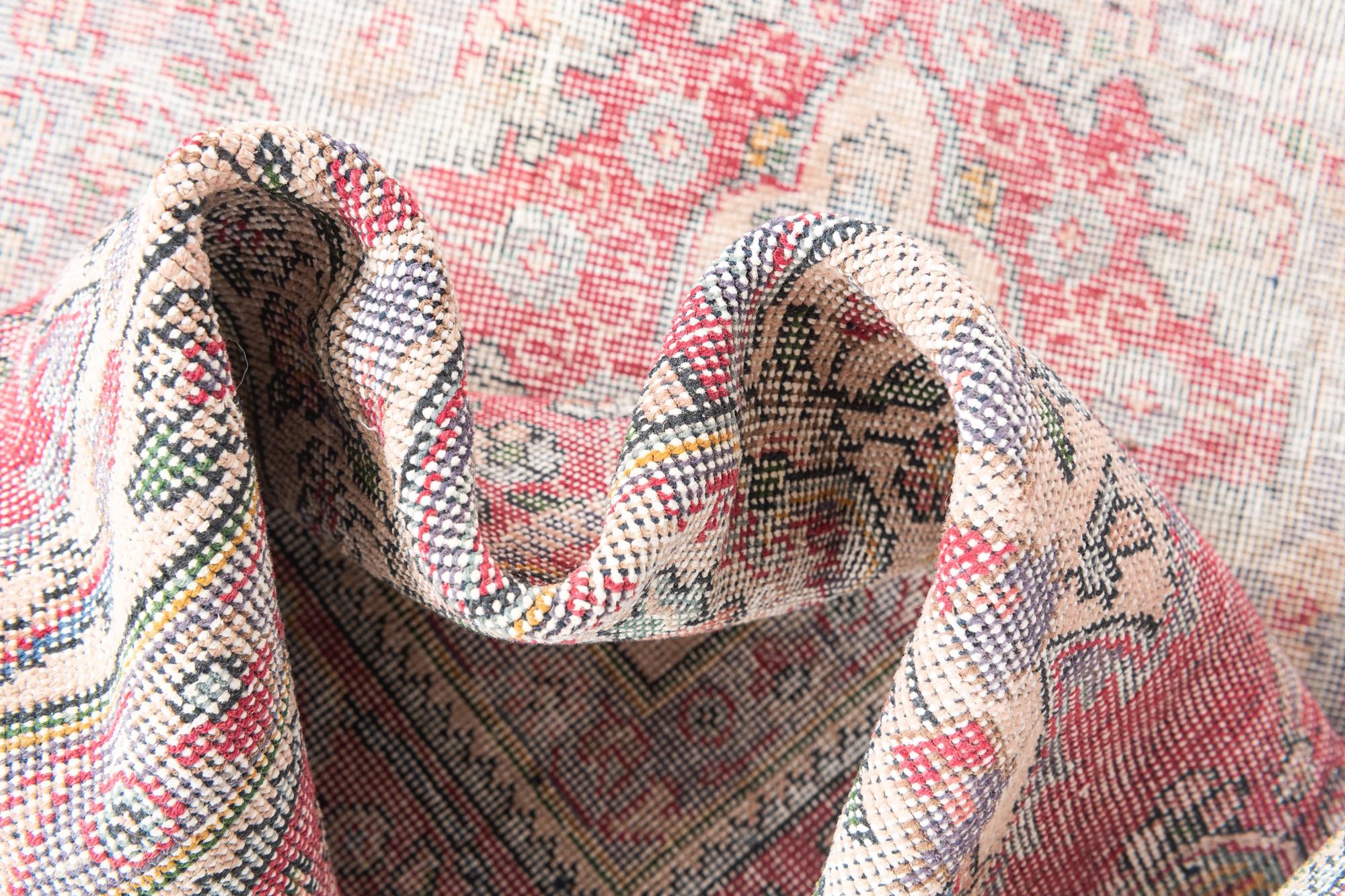 6' 1 x 7' 8 Hand Knotted Ultra Vintage Persian Wool Rug