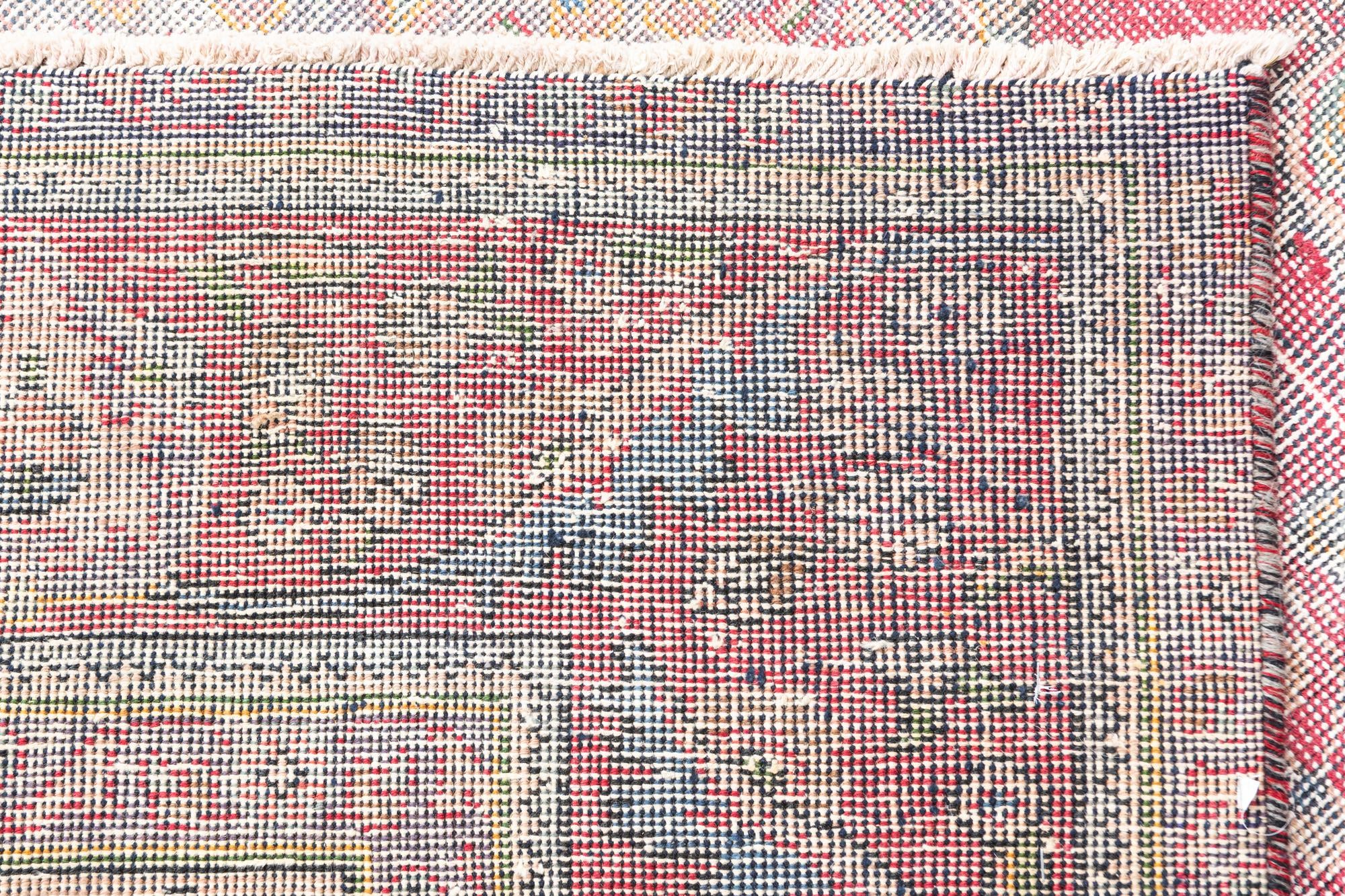 6' 1 x 7' 8 Hand Knotted Ultra Vintage Persian Wool Rug