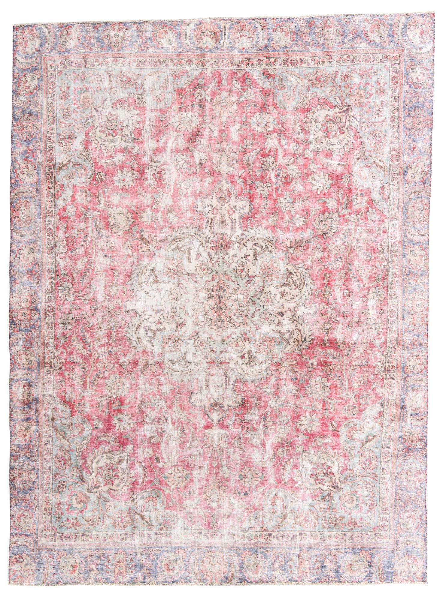 9' x 12' Hand Knotted Ultra Vintage Persian Wool Rug