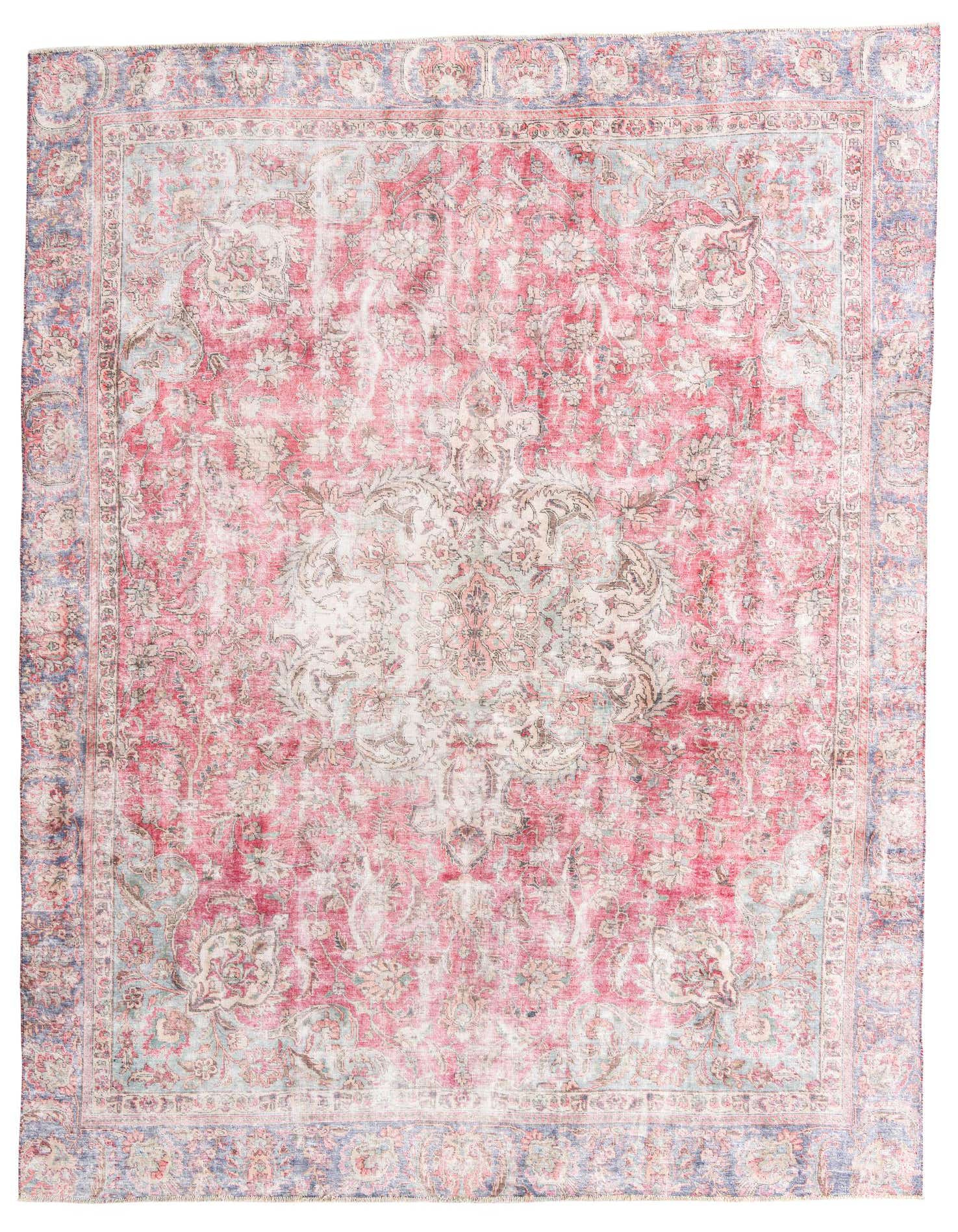 Primary image 9' x 12'  Hand Knotted Ultra Vintage Persian Wool Rug