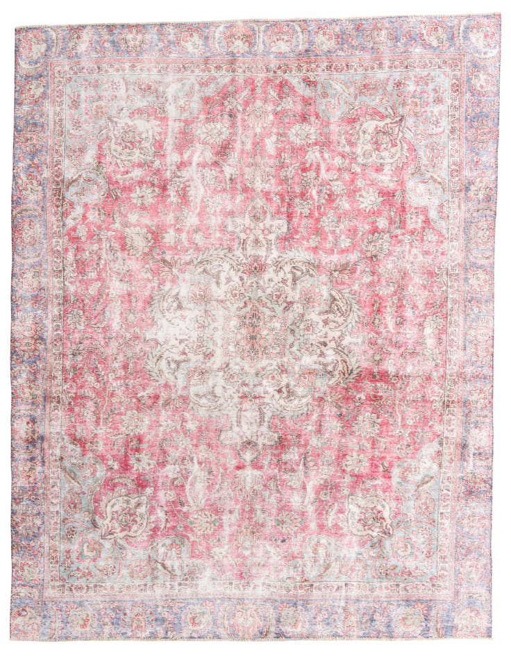 Detail image of 9' x 12' Hand Knotted Ultra Vintage Persian Wool Rug