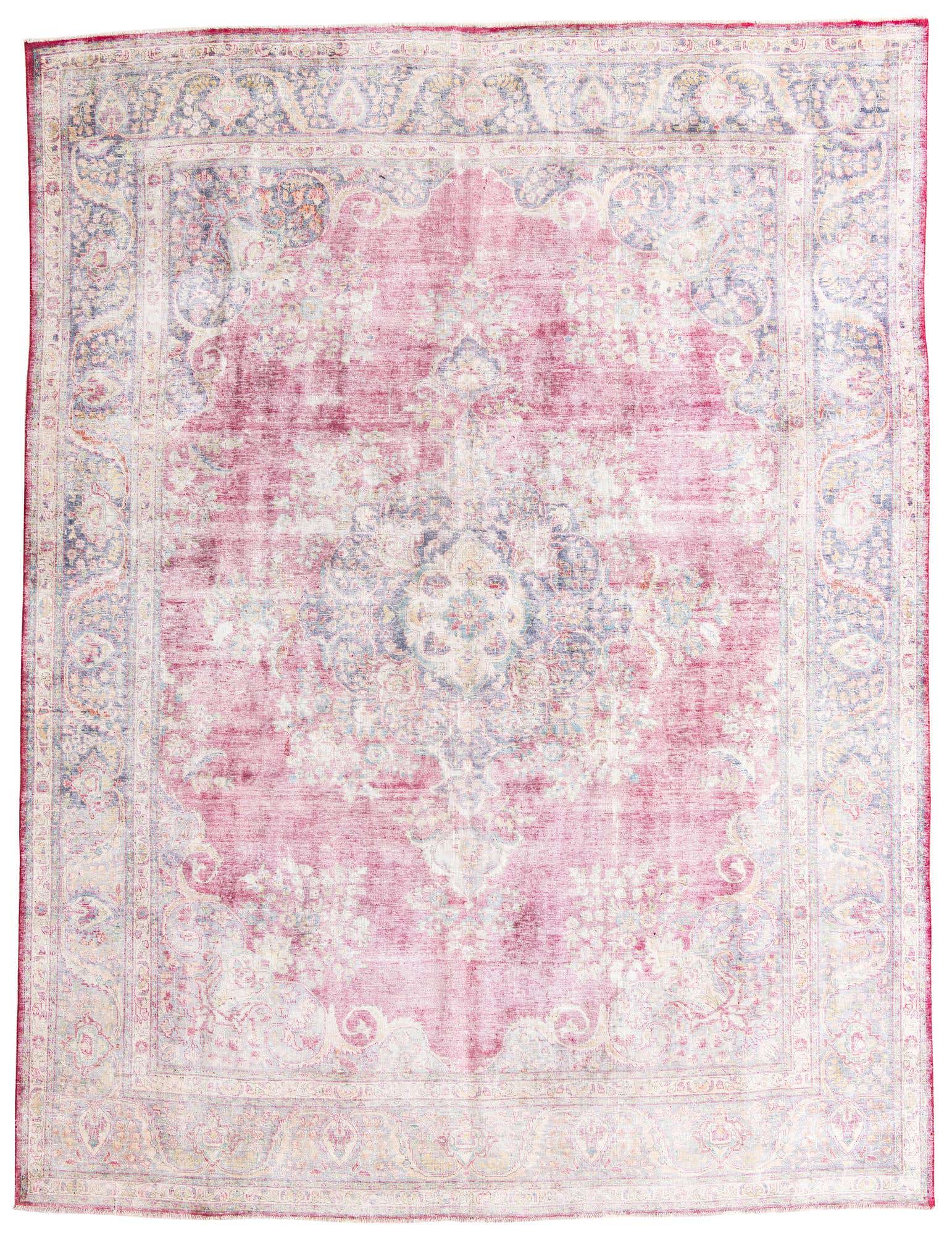 9' 7 x 12' 9 Hand Knotted Ultra Vintage Persian Wool Rug