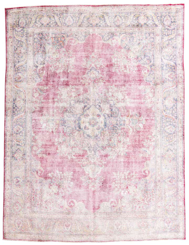9' 7 x 12' 9 Hand Knotted Ultra Vintage Persian Wool Rug