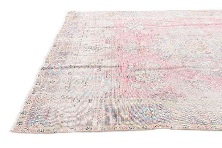 6' 7 x 9' Hand Knotted Ultra Vintage Persian Wool Rug