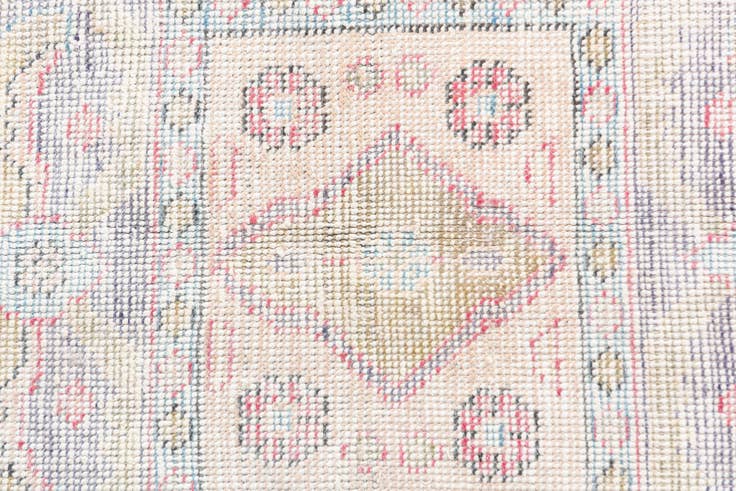 Detail image of 6' 7 x 9' Hand Knotted Ultra Vintage Persian Wool Rug