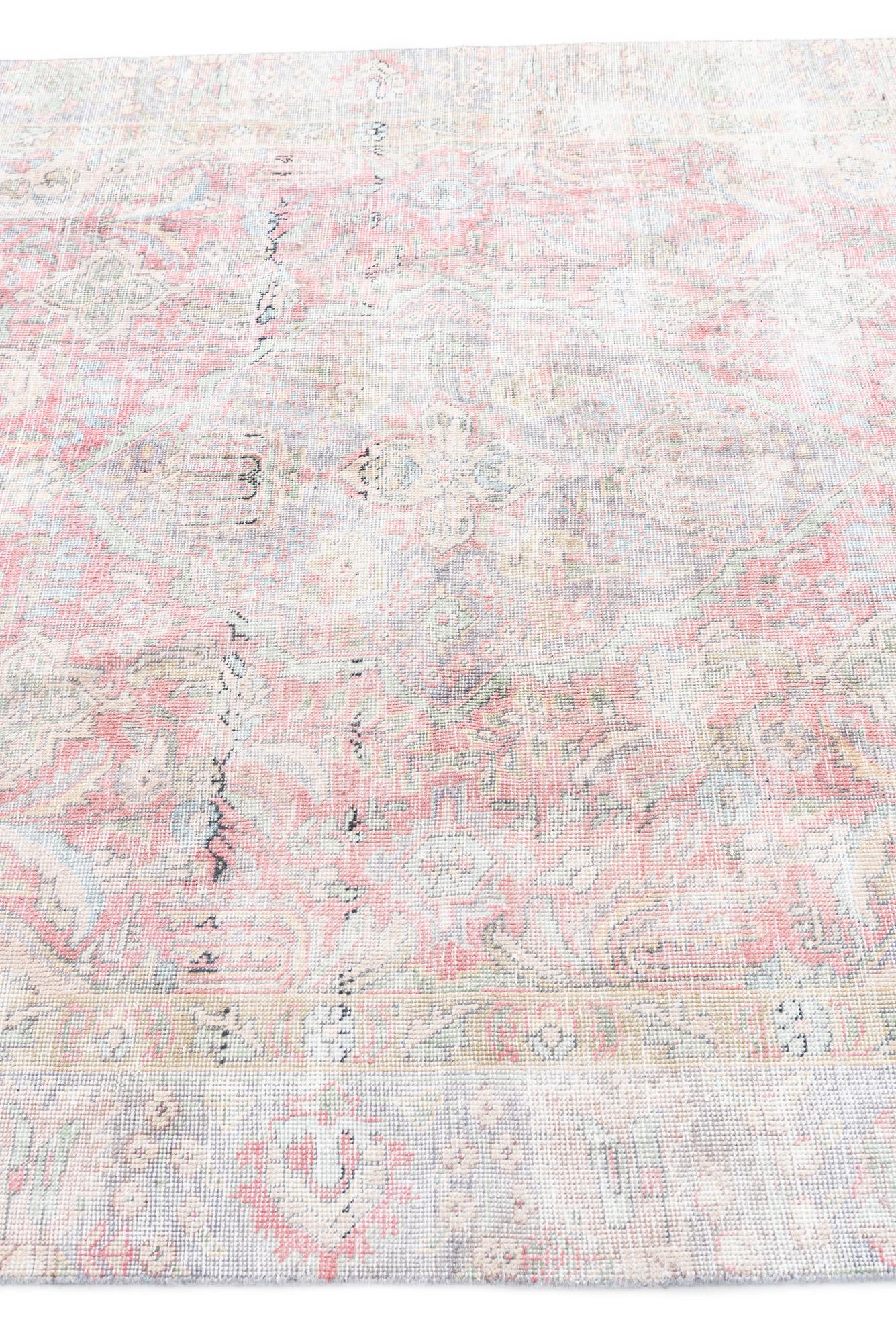 185cm x 280cm Hand Knotted Ultra Vintage Persian Wool Rug