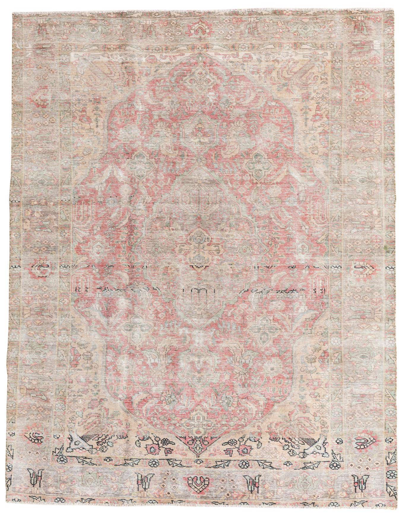 Primary image 6' 5 x 9' 3  Hand Knotted Ultra Vintage Persian Wool Rug