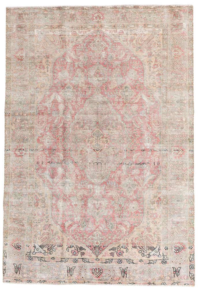 195cm x 280cm Handgeknüpft Ultra Vintage Persisch Wolle Teppich