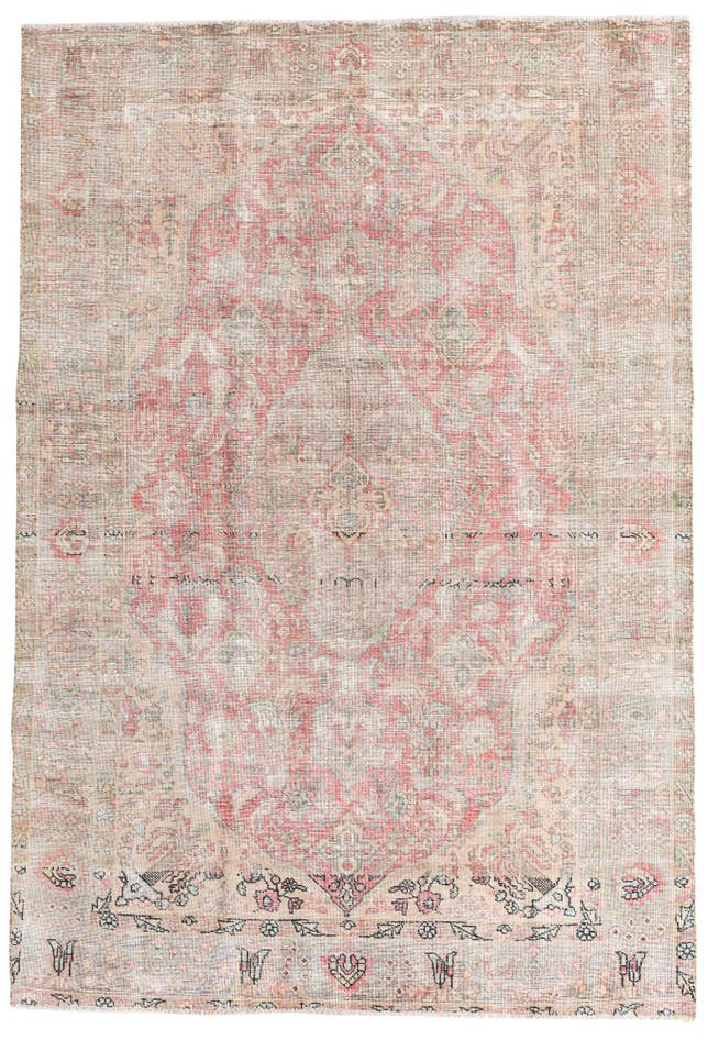 Detailansicht von 195cm x 280cm Handgeknüpft Ultra Vintage Persisch Wolle Teppich