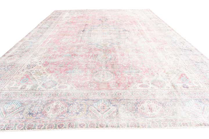 9' 5 x 12' 7 Hand Knotted Ultra Vintage Persian Wool Rug