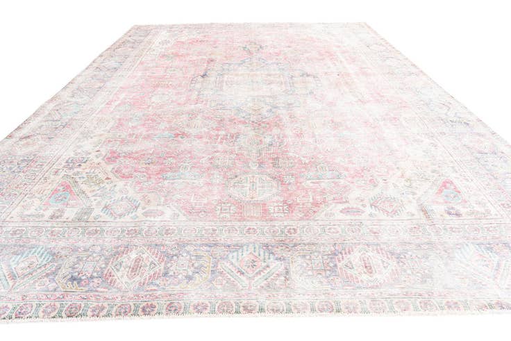 Detail image of 9' 5 x 12' 7 Hand Knotted Ultra Vintage Persian Wool Rug