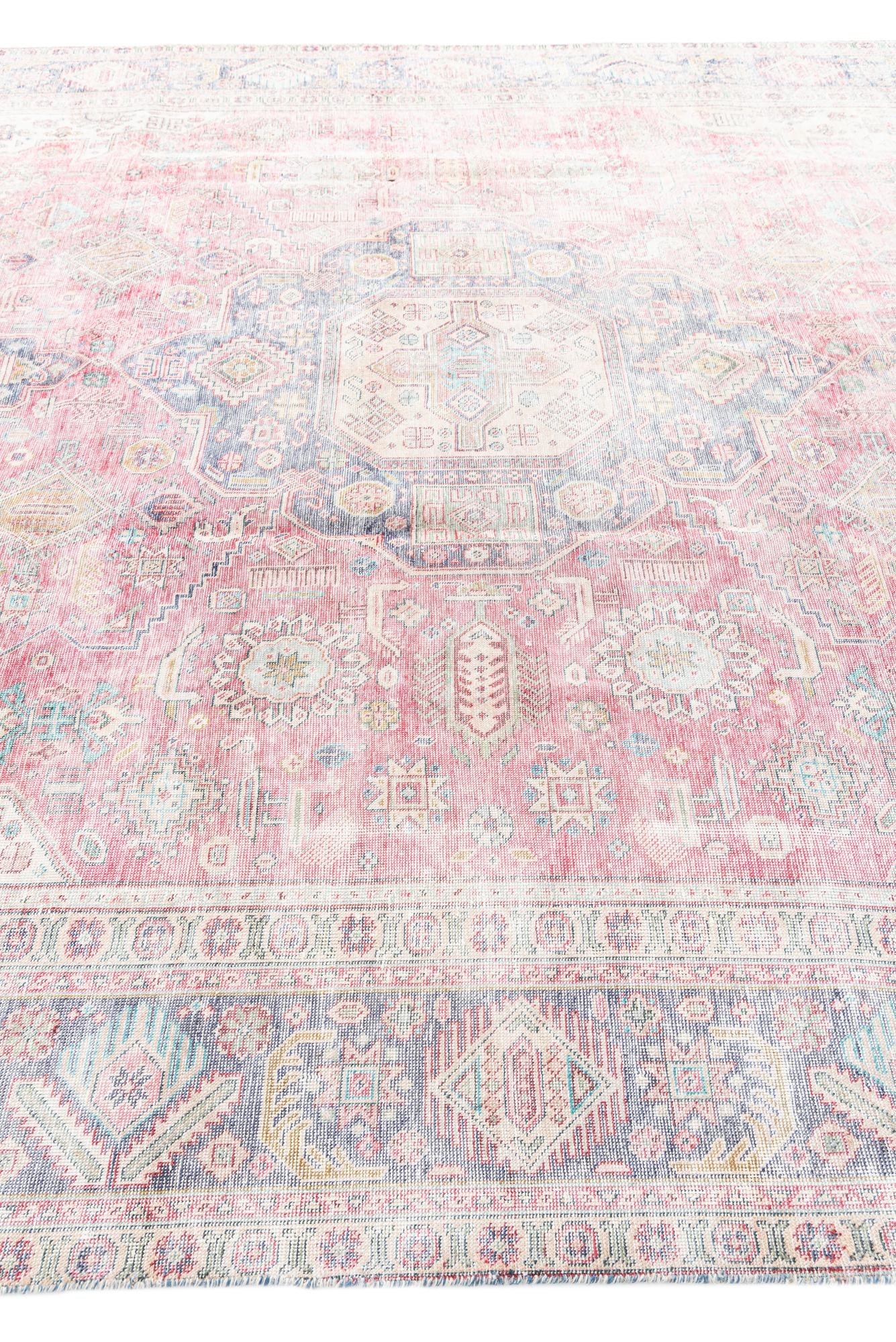 9' 5 x 12' 7 Hand Knotted Ultra Vintage Persian Wool Rug