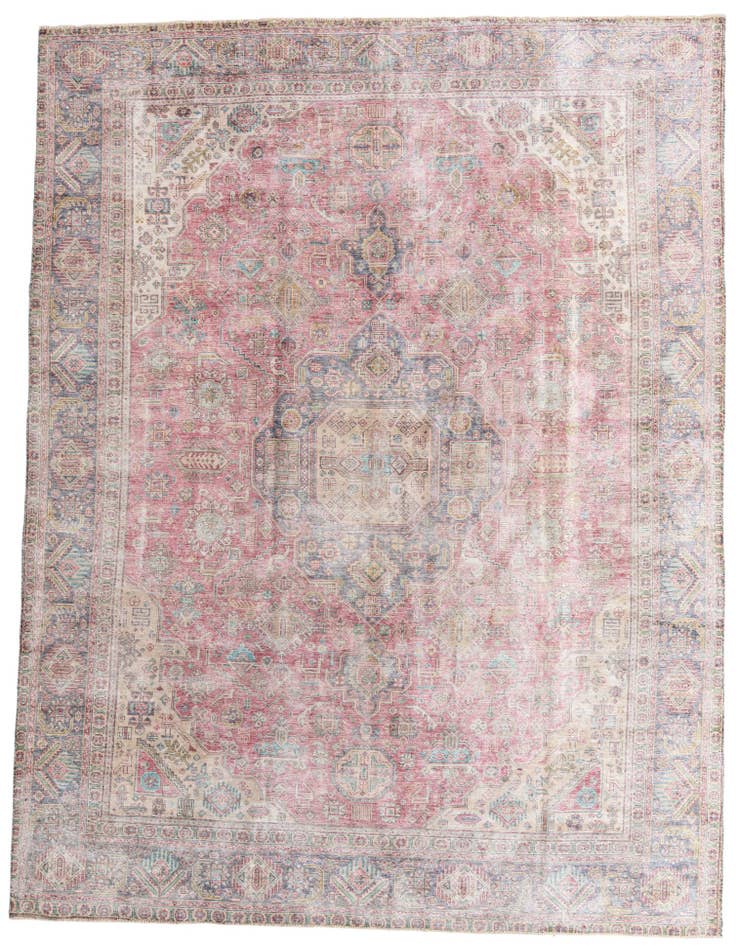 Detail image of 9' 5 x 12' 7 Hand Knotted Ultra Vintage Persian Wool Rug