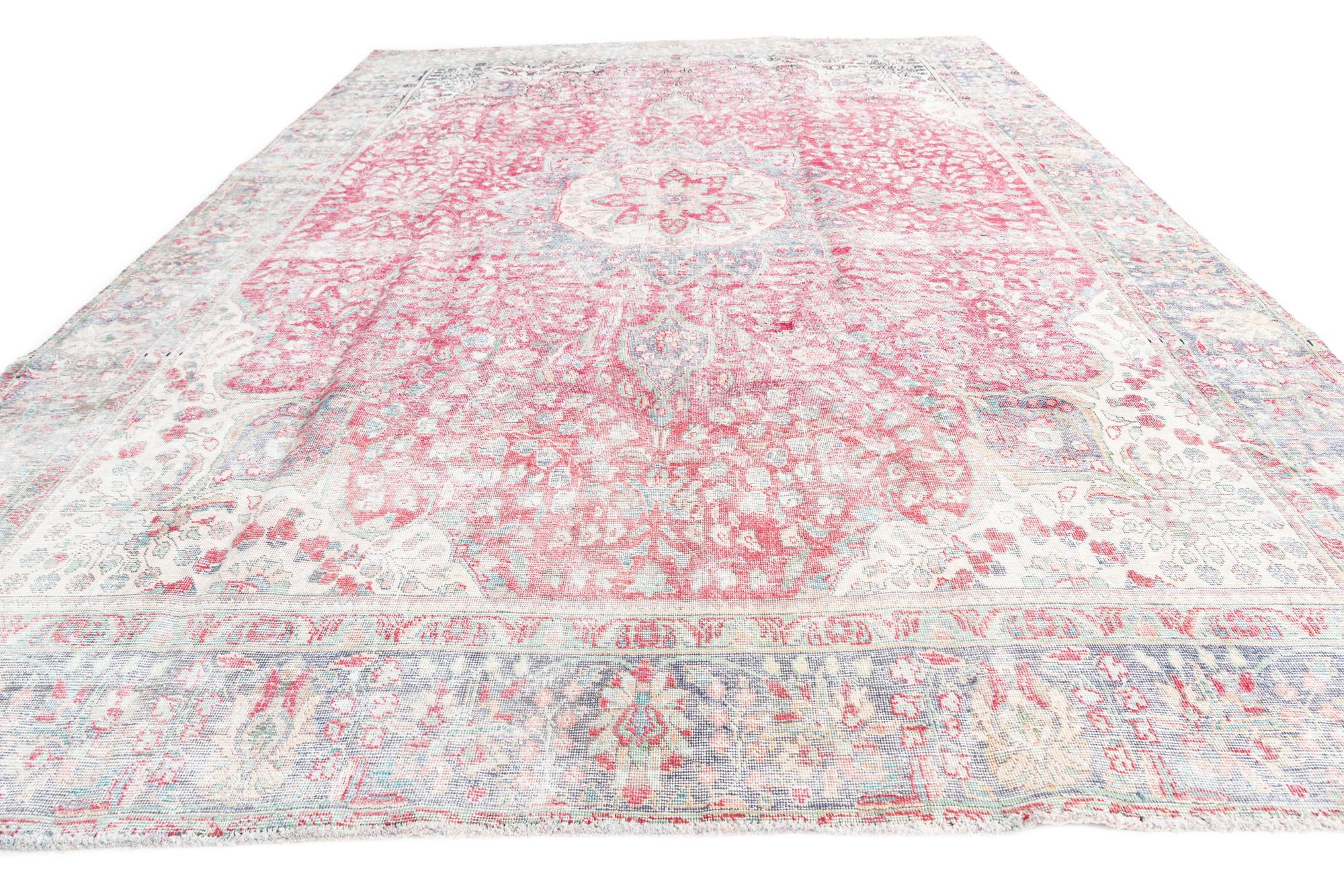 9' 5 x 13' 2 Hand Knotted Ultra Vintage Persian Wool Rug