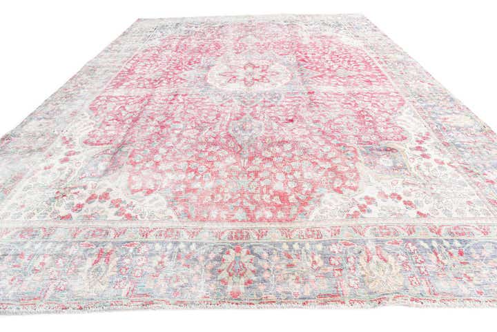 9' 5 x 13' 2 Hand Knotted Ultra Vintage Persian Wool Rug