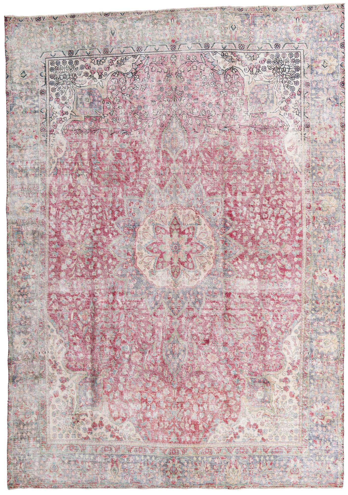 9' 5 x 13' 2 Hand Knotted Ultra Vintage Persian Wool Rug