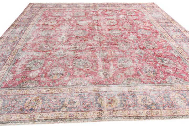 9' 10 x 11' 3 Hand Knotted Ultra Vintage Persian Wool Rug