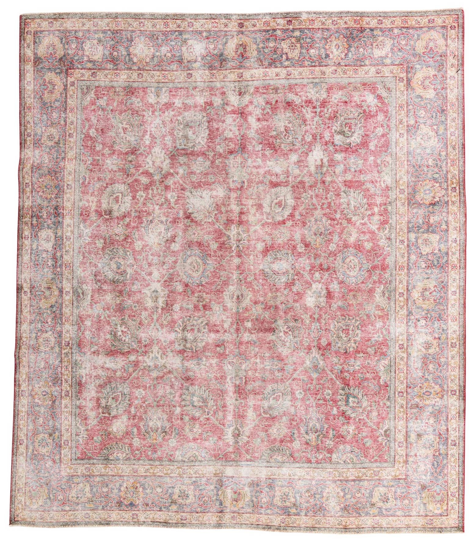 9' 10 x 11' 3 Hand Knotted Ultra Vintage Persian Wool Rug