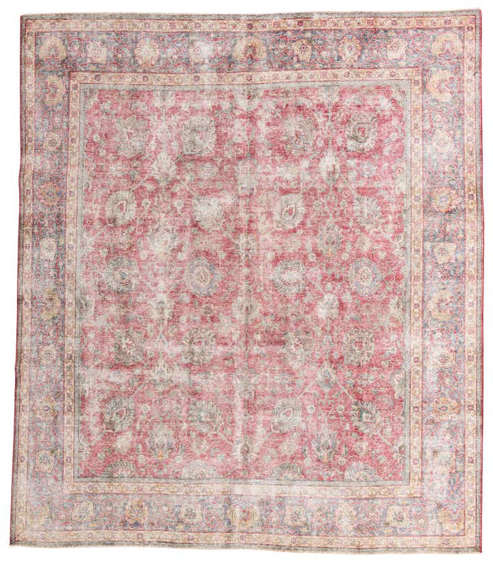9' 10 x 11' 3 Hand Knotted Ultra Vintage Persian Wool Rug