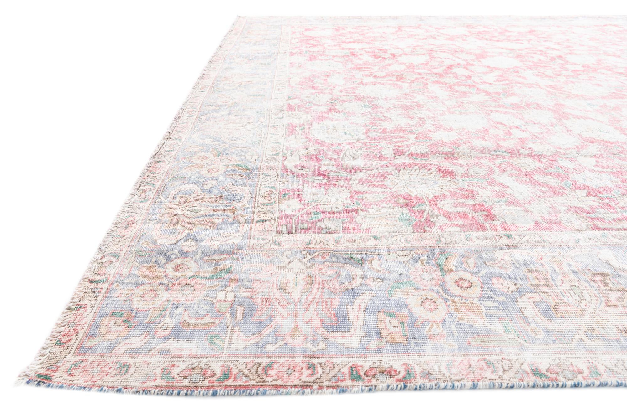 9' 5 x 12' 4 Hand Knotted Ultra Vintage Persian Wool Rug