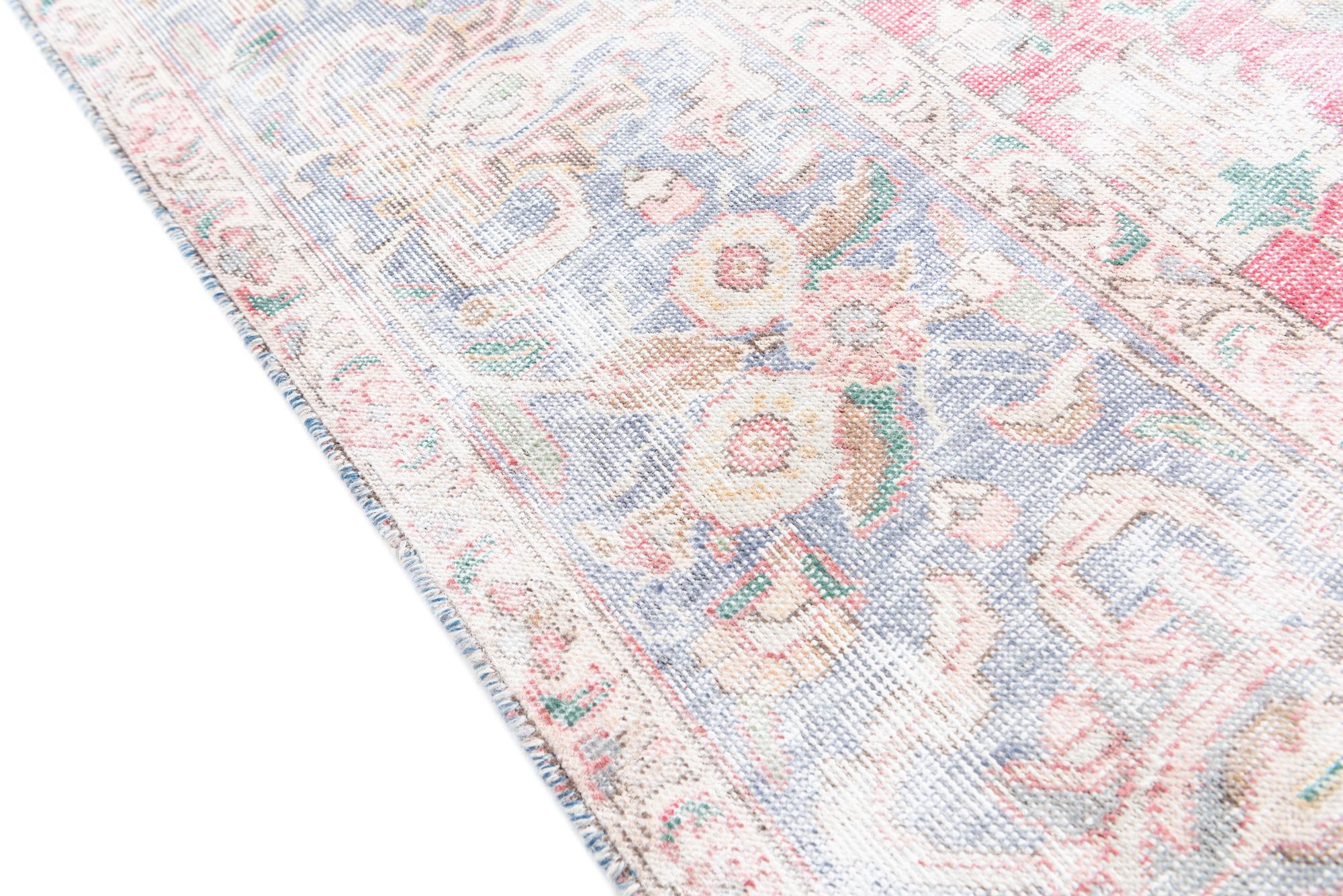 9' 5 x 12' 4 Hand Knotted Ultra Vintage Persian Wool Rug