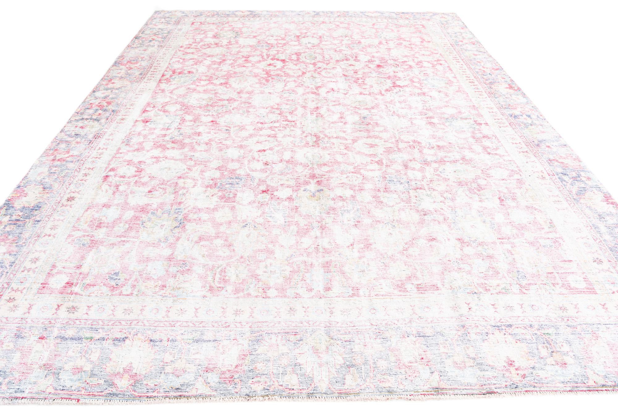 9' x 11' 10 Hand Knotted Ultra Vintage Persian Wool Rug