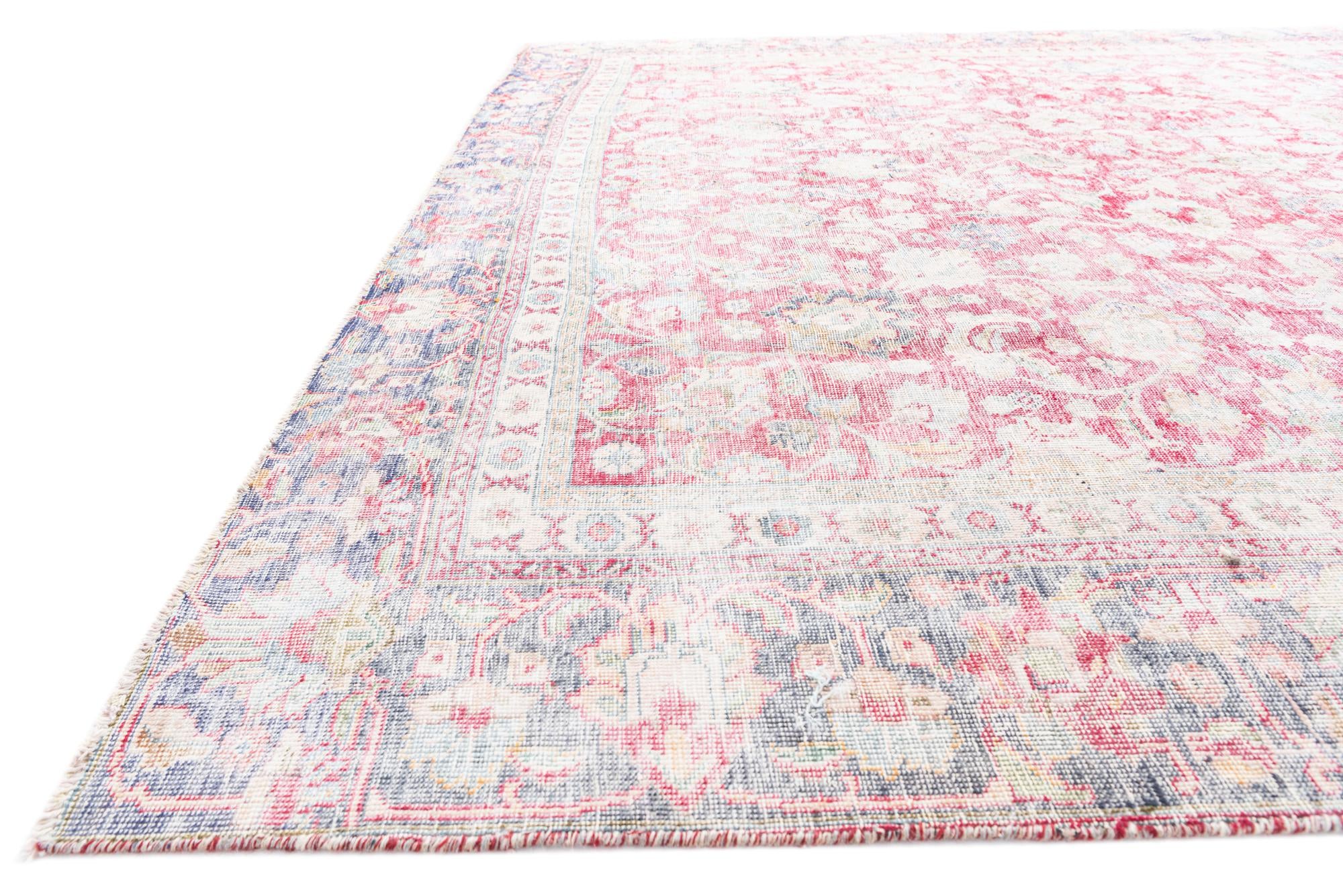9' x 11' 10 Hand Knotted Ultra Vintage Persian Wool Rug