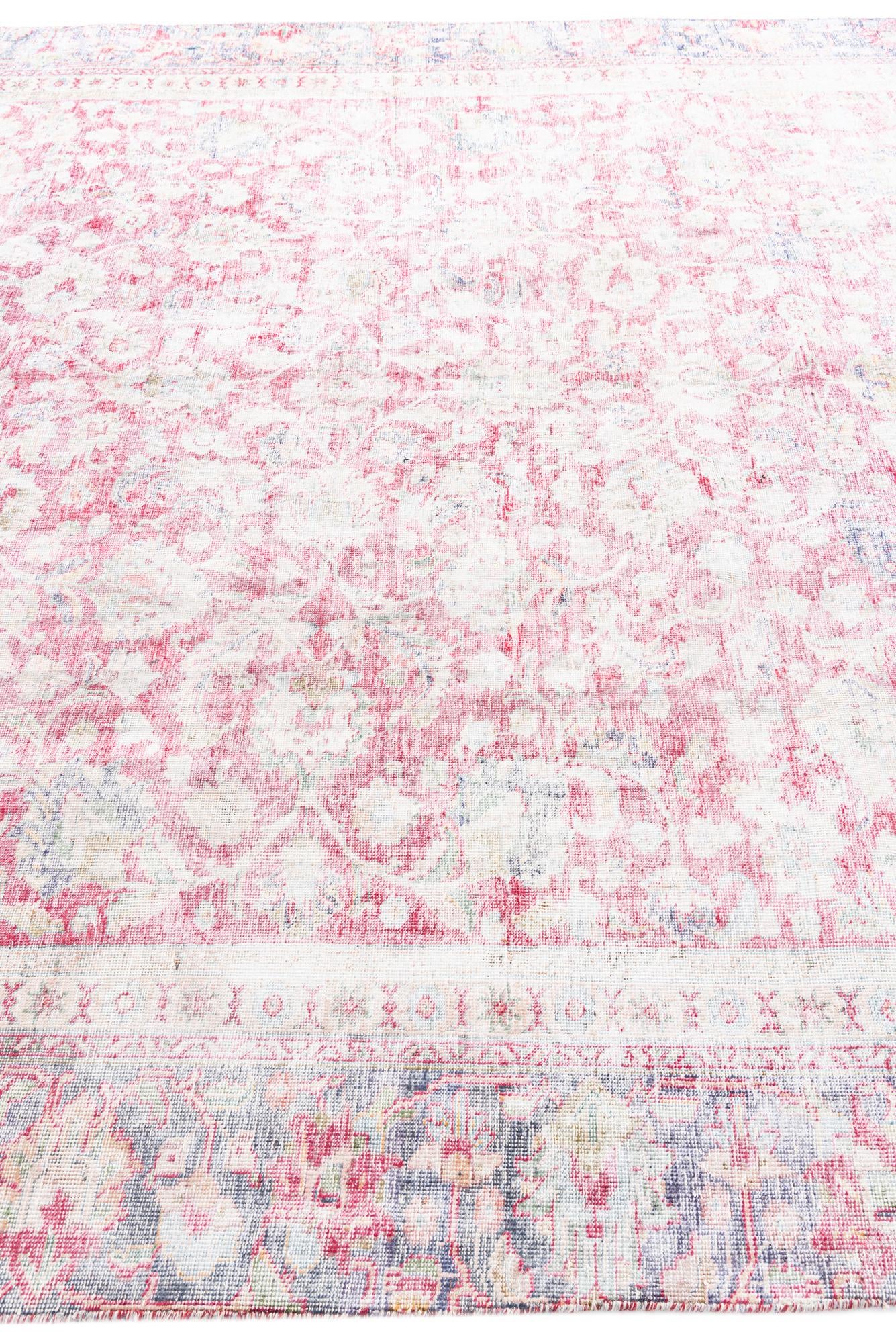 9' x 11' 10 Hand Knotted Ultra Vintage Persian Wool Rug