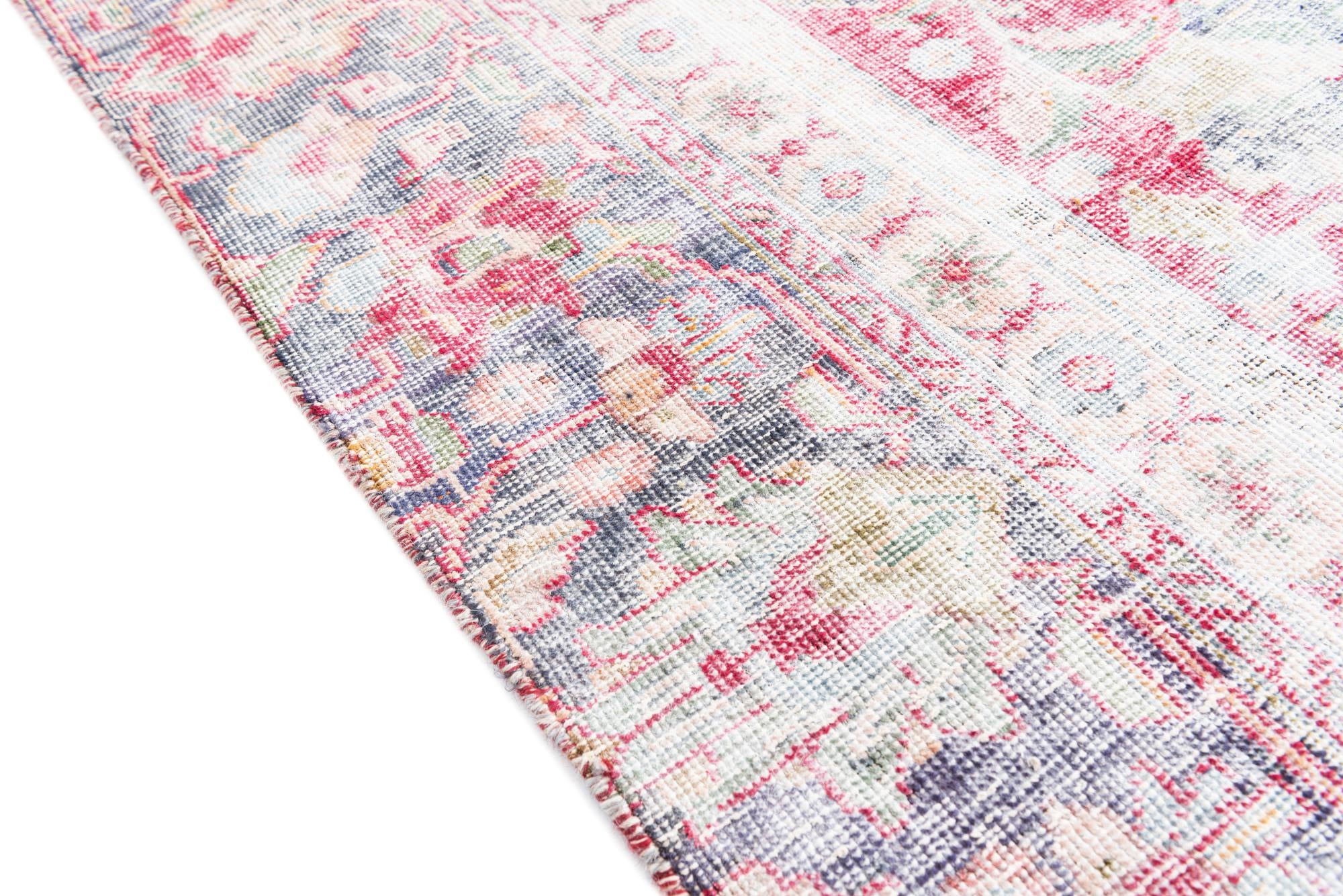 9' x 11' 10 Hand Knotted Ultra Vintage Persian Wool Rug