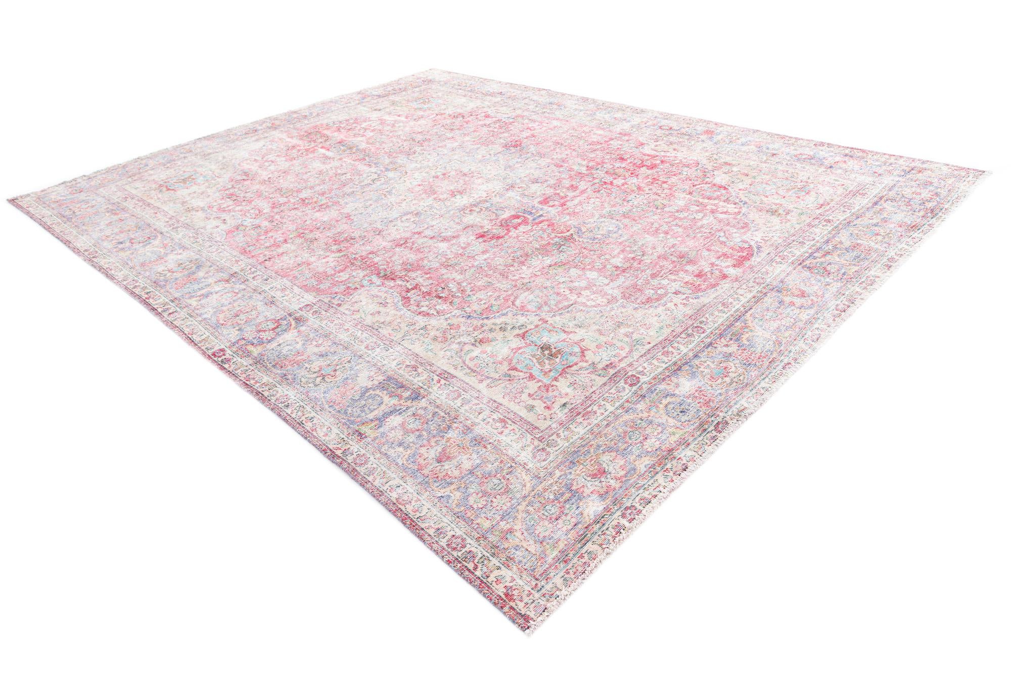 9' 9 x 12' 6 Hand Knotted Ultra Vintage Persian Wool Rug