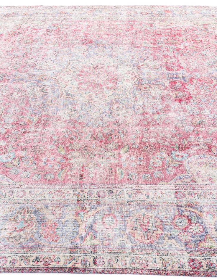 Detail image of 9' 9 x 12' 6  Hand Knotted Ultra Vintage Persian Wool Rug