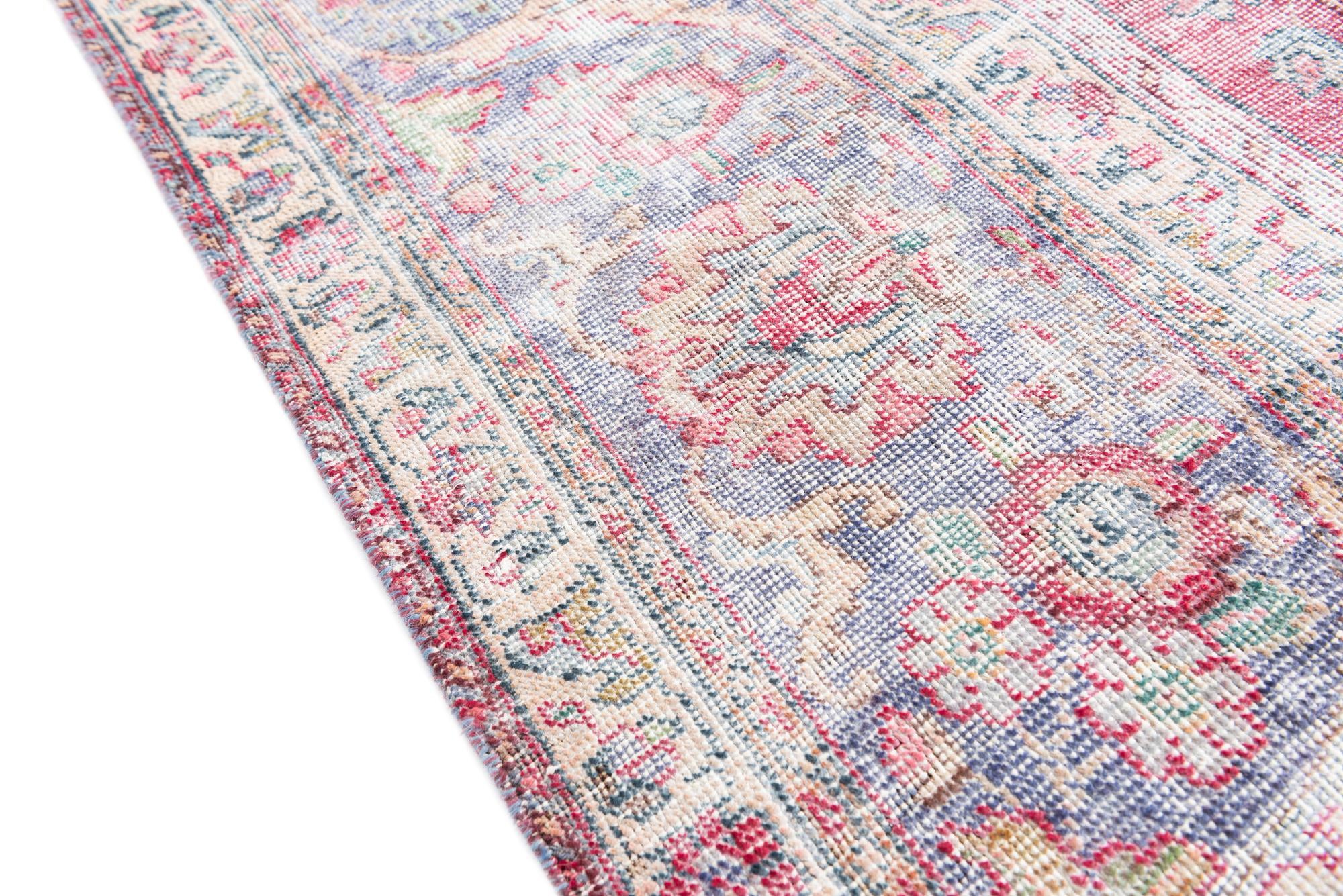 9' 9 x 12' 6 Hand Knotted Ultra Vintage Persian Wool Rug