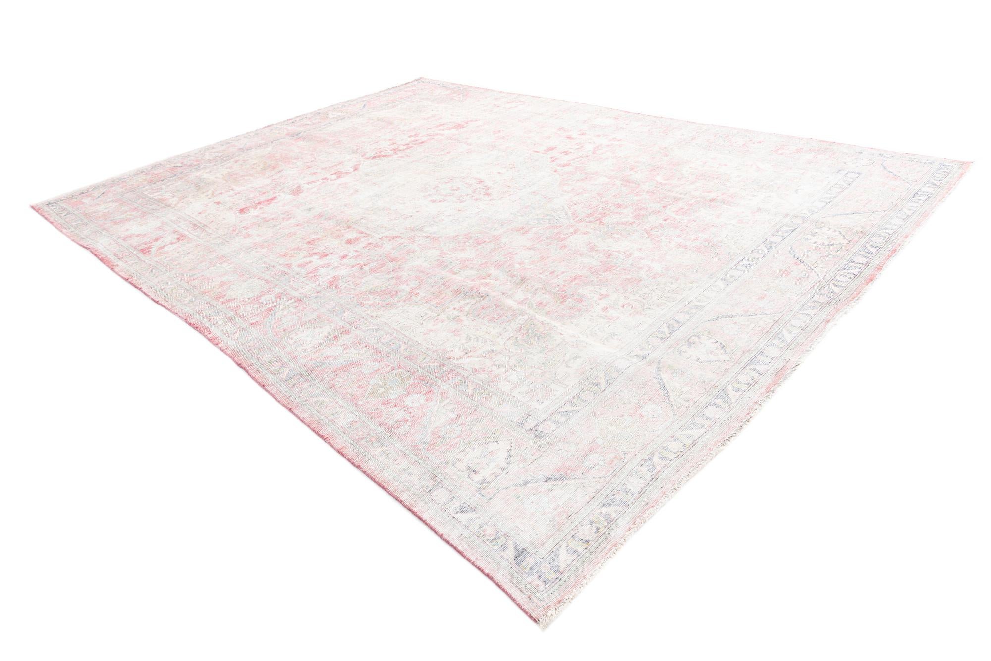 9' 8 x 12' 8 Hand Knotted Ultra Vintage Persian Wool Rug
