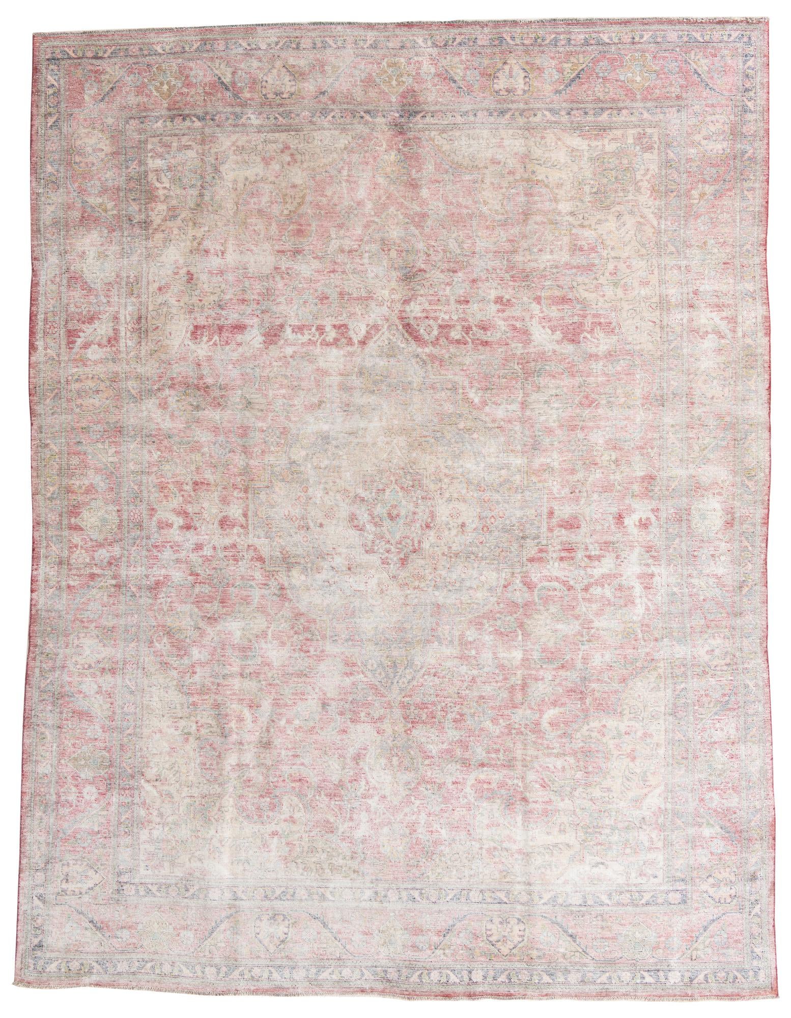 9' 8 x 12' 8 Hand Knotted Ultra Vintage Persian Wool Rug
