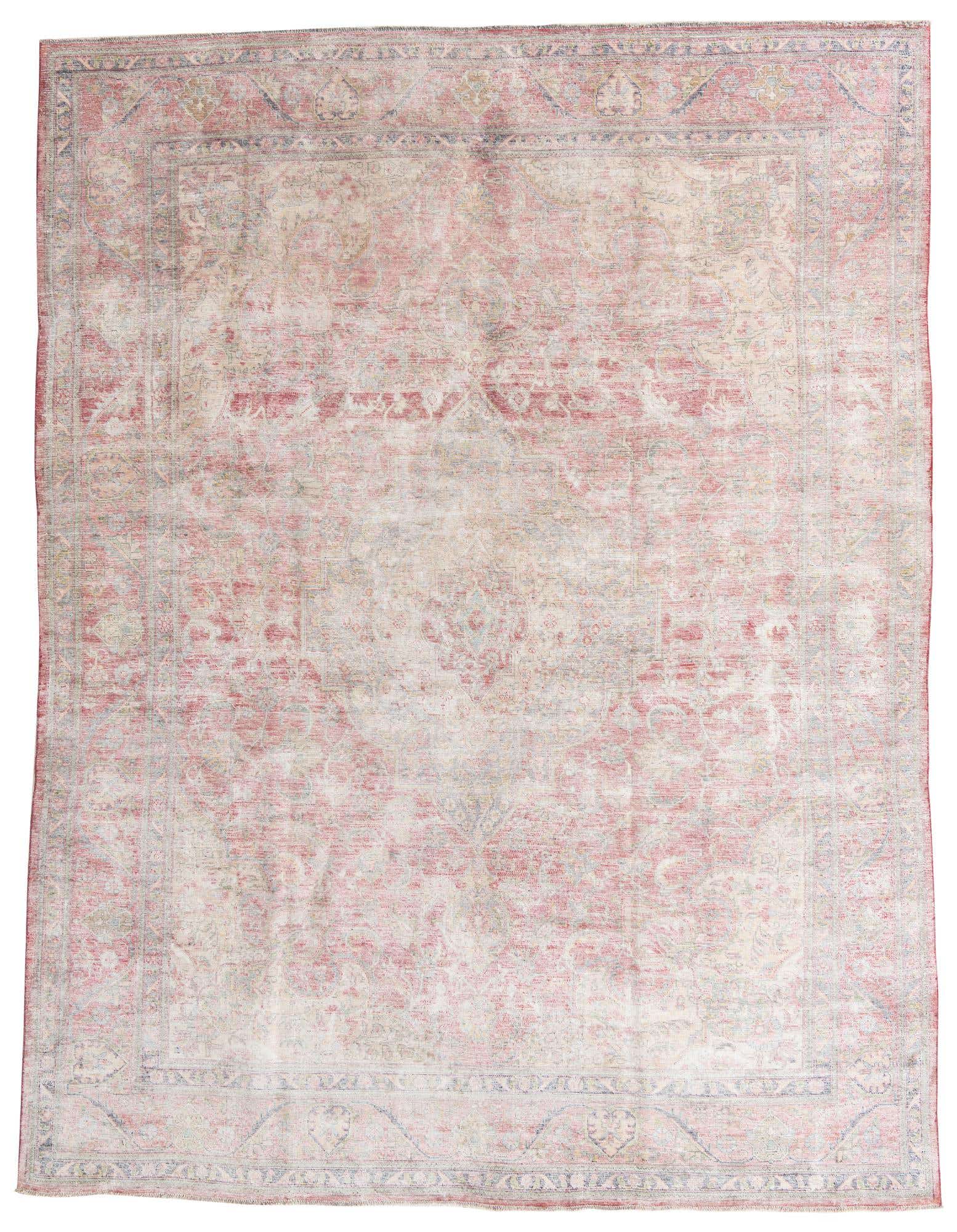 9' 8 x 12' 8 Hand Knotted Ultra Vintage Persian Wool Rug