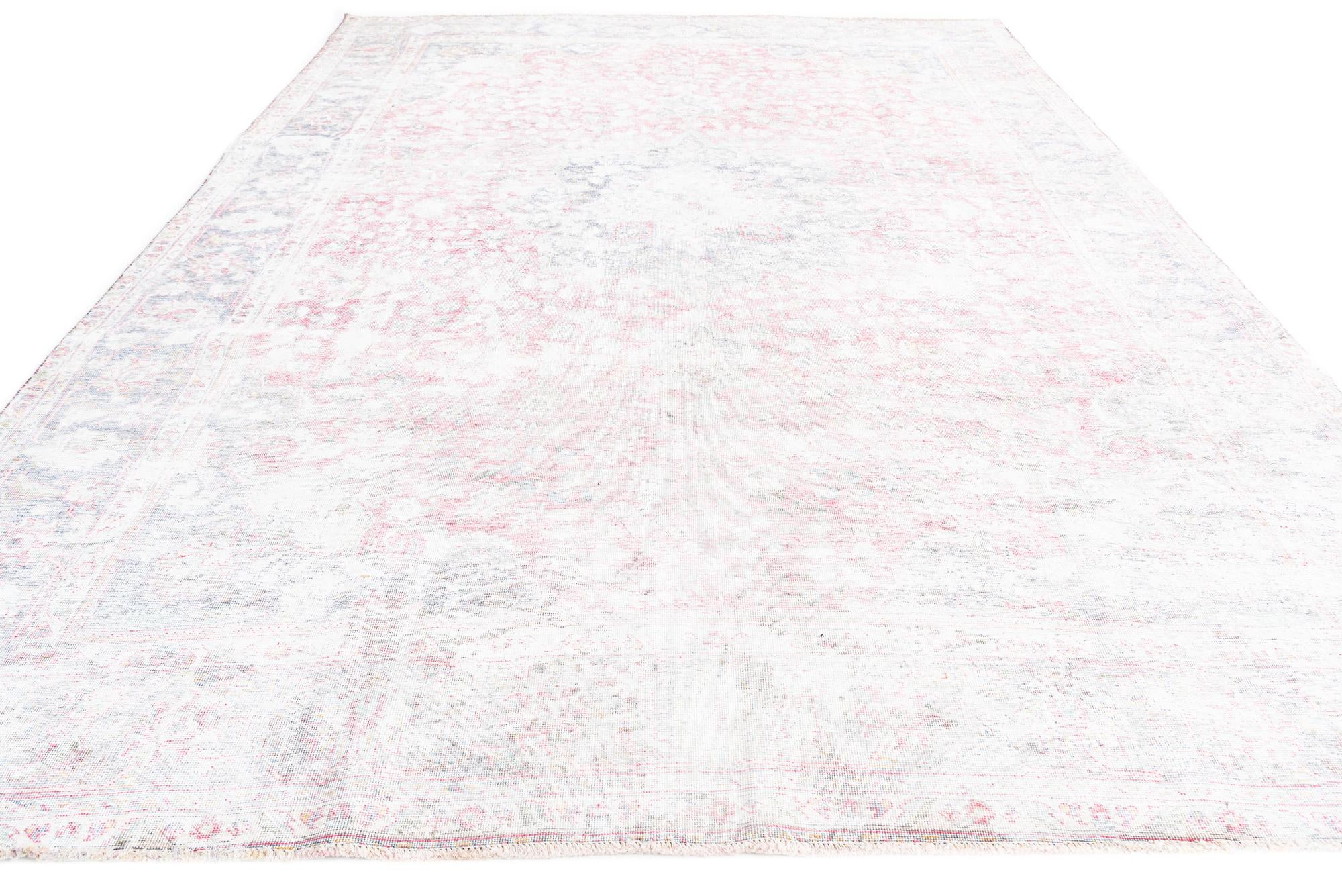 9' 8 x 12' 10 Hand Knotted Ultra Vintage Persian Wool Rug