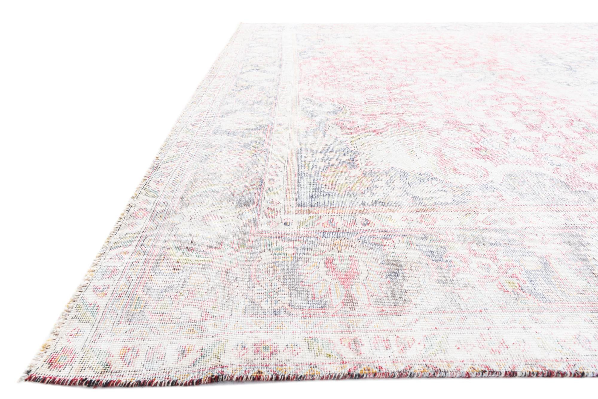 9' 8 x 12' 10 Hand Knotted Ultra Vintage Persian Wool Rug