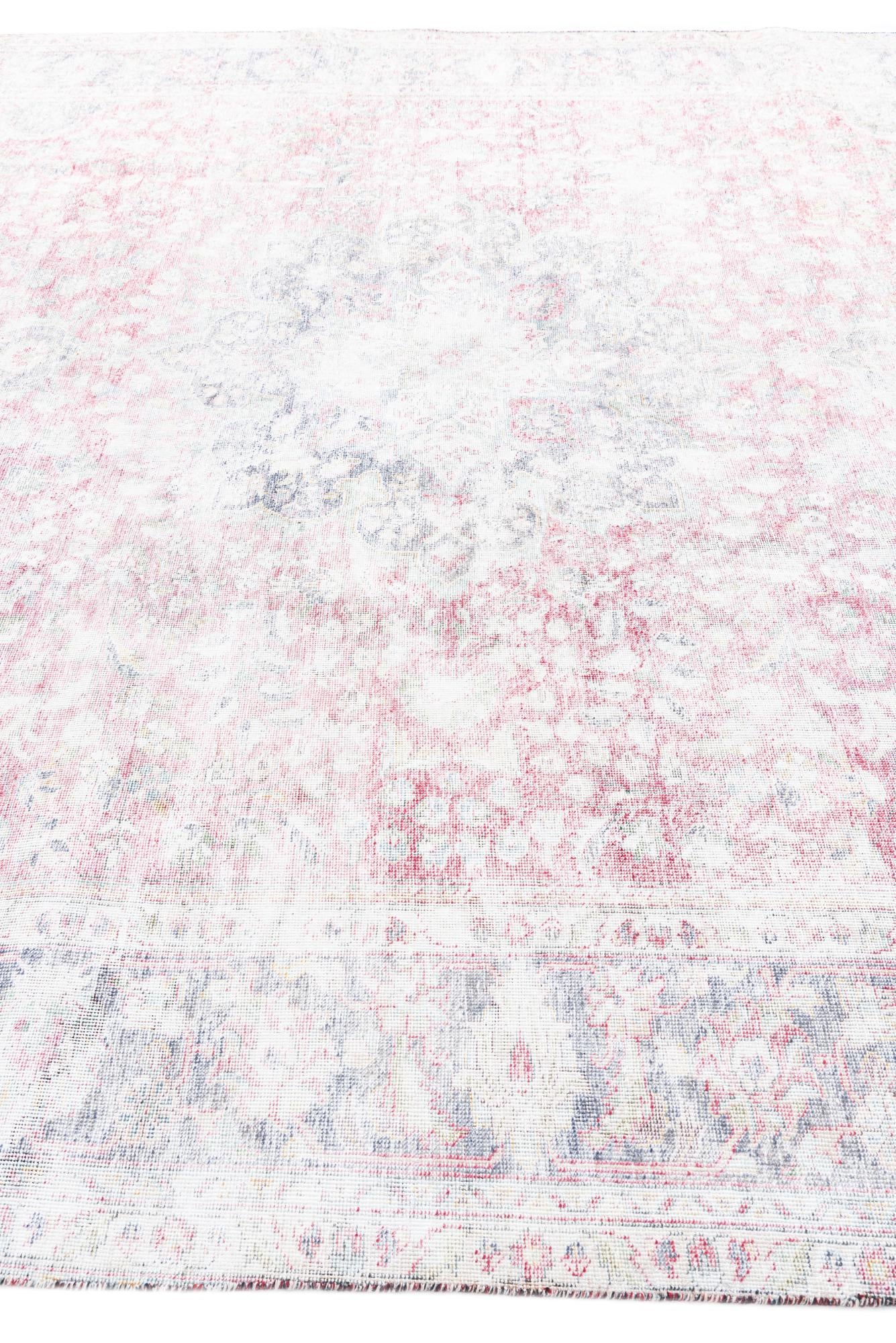 9' 8 x 12' 10 Hand Knotted Ultra Vintage Persian Wool Rug