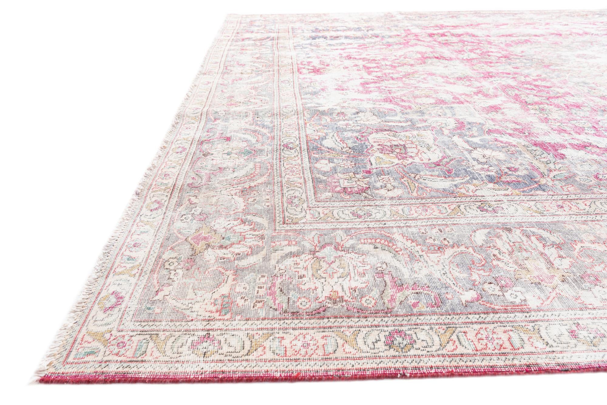 9' 10 x 12' 10 Hand Knotted Ultra Vintage Persian Wool Rug
