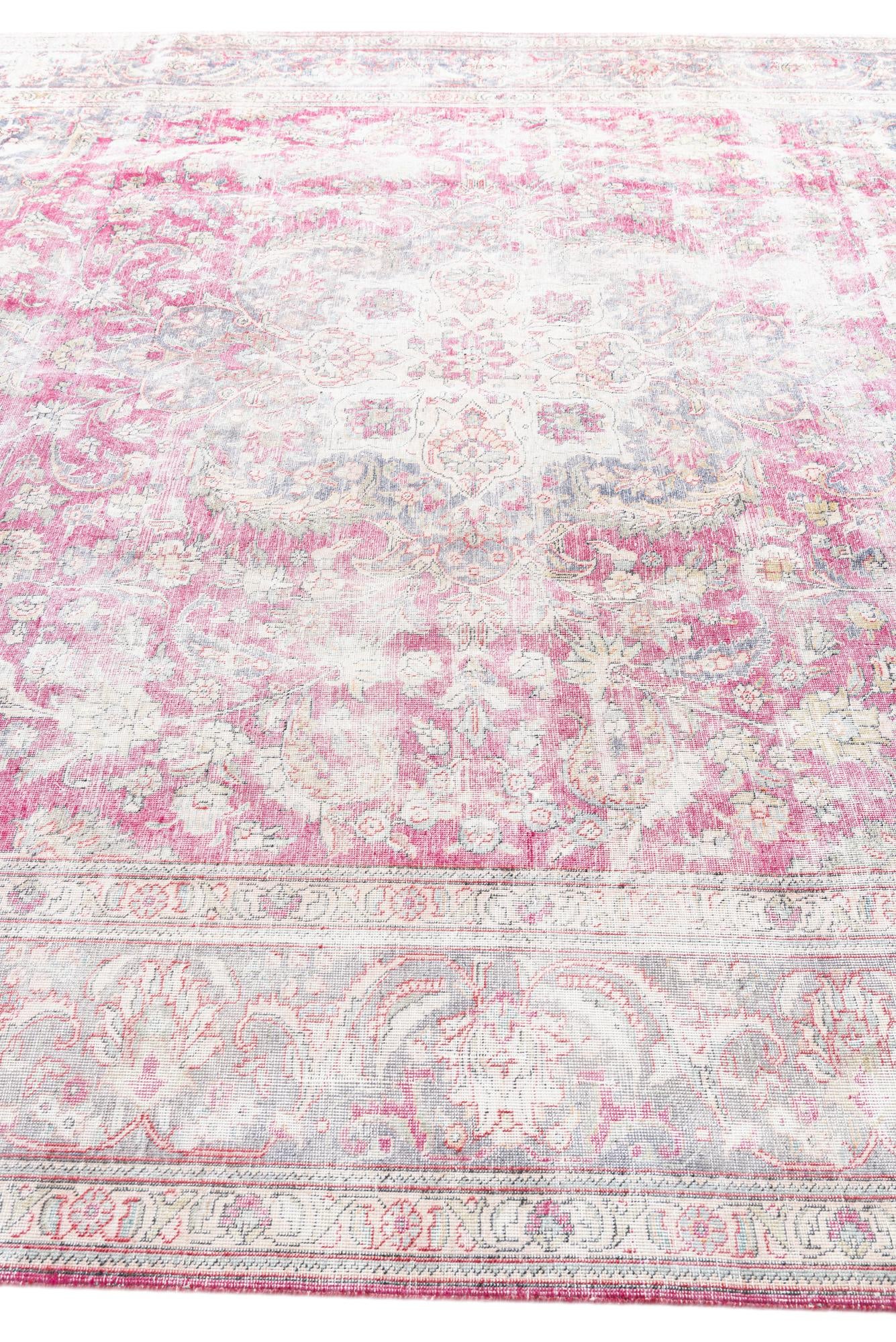 9' 10 x 12' 10 Hand Knotted Ultra Vintage Persian Wool Rug