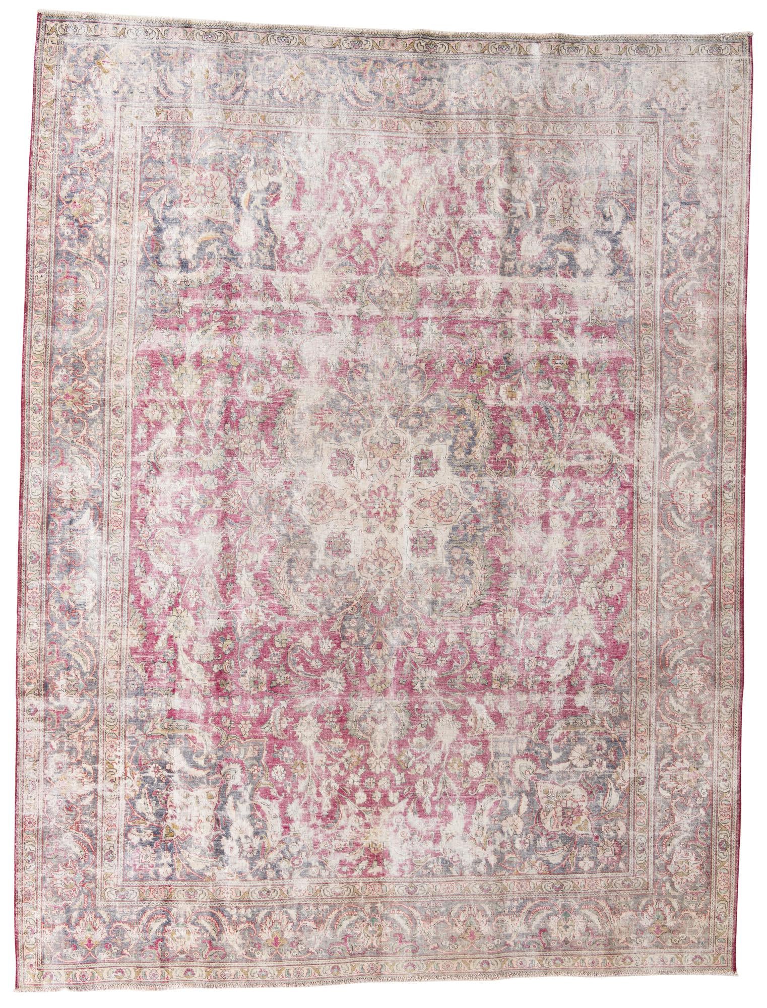 9' 10 x 12' 10 Hand Knotted Ultra Vintage Persian Wool Rug